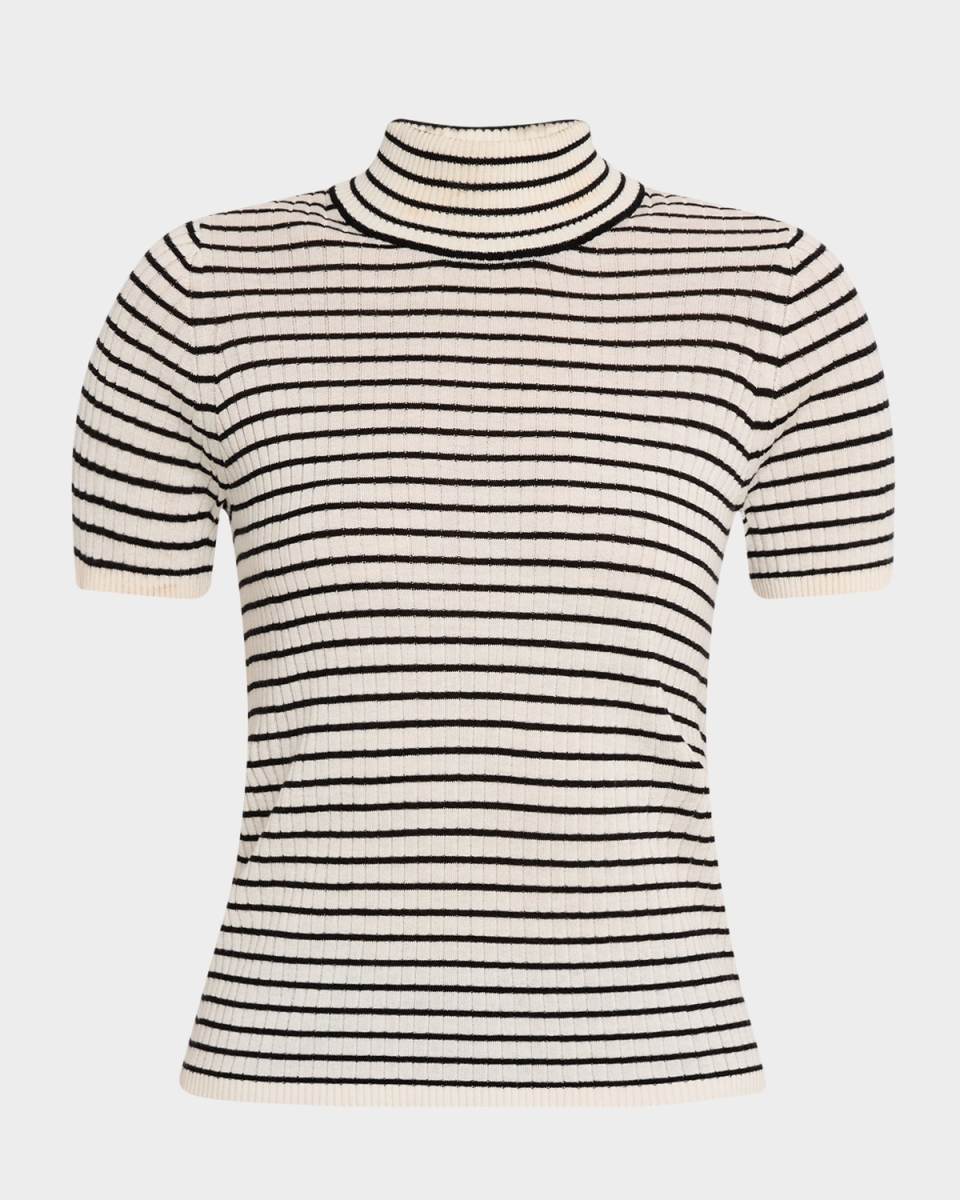 Fiemme Striped Mock-Neck Sweater